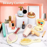 HEELWIRE Wooden Makeup Toy Set for Kids, Girls Imaginative Pretend Beauty Makeup Set Toys, Great Gift for Girls Ages 3+. HEELWIRE