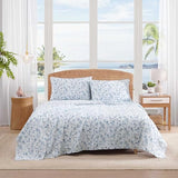Tommy Bahama - King Sheets, Super Soft Cotton Percale Bedding Set with Matching Pillowcases, Crisp & Cool, Coastal Room Essentials (Surfside Blue, King) Tommy Bahama