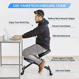 Yaheetech Kneeling Chair Ergonomic Posture Chair for Office Home Standing Work Desk Stool Adjustable Office Chair with Thick Cushion Pad & Flexible Seating Rolling Casters Yaheetech