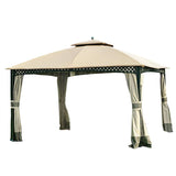 Garden Winds Replacement Canopy for The Windsor Gazebo Models L-GZ717PST-C, A111001701, 810213583 - Riplock 350 - Beige Garden Winds
