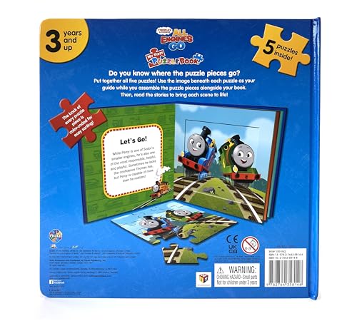 Thomas All Engines Go My First Puzzle Book - Jigsaw Puzzles for kids, 10-page board book, 5 puzzles to enjoy