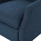 GDFStudio Christopher Knight Home Wescott Traditional Fabric Recliner, Navy Blue