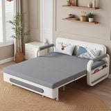 gaoyangjiaju Full Size Pull-Out Sofa Daybed with Trundle, Versatile Futon Couch with Sleeping Function,Metal armrest and Storage Space, for Small Rooms and Living Rooms,59.84" gaoyangjiaju
