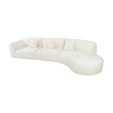 Christopher Knight Home Grelyn Modern Curved Modular Sectional Sofa, Wool Fabric Large Cloud Couch, 6-Seater L-Shaped Couch for Living Room, 3-Piece Lounge Sofa with Chaise, Fully Assembled, Beige Christopher Knight Home