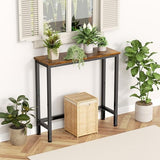 GRLEAF 29.5" Narrow Console Table, Small Entryway Table, Thin Hallway Table Skinny Sofa Side Display Table for Entrance, Bedroom, Living Room, Foyer, Corridor, Office - Rustic Brown (9.5" Deep) GRLEAF