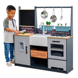KidKraft Wooden Farm to Table Play Kitchen with EZ Kraft Assembly™, Lights & Sounds, Ice Maker and 17 Accessories KidKraft