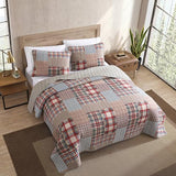 Eddie Bauer - Twin Quilt Set, Reversible Cotton Bedding with Matching Sham, Luxurious Bedding Set (Hawthorne Brown, Twin) Eddie Bauer