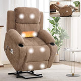Eafurn Power Lift Recliner Chair for Elderly with Massage and Heat, Heavy Duty Electric Living Room Reclining Chair with 8-Point Vibration & Lumbar Heating, Dual USB Ports, 2 Cup Holders