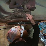 New Wave Expressionist Confidant Hand Held Wood Artist Palette | Natural Stain, Held in Left Hand, Wooden Paint Palette, Artist Palette, Painting Palette, Oil Paint Palette, Wood Paint Pallet New Wave