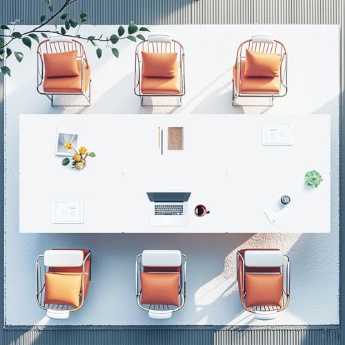 YLMYXB Folding Conference Table Modular Training Tables Conference Table with Wheels,Stackable Flip Top Table for Hotels Meeting Space Office(4, 55.1") YLMYXB