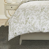 Laura Ashley Home - Queen Duvet Cover Set, Cotton Reversible Bedding with Matching Shams, Medium Weight Bedding for All Seasons (Lindy Green, Queen) Laura Ashley
