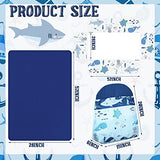 Rtteri 4 Pieces Baby Crib Bedding Set, Nursery Bedding Standard Size Soft Baby Bedding Set Including Crib Skirt, Blanket, Sheet and Diaper Stacker for Girls and Boys(Whale) Rtteri