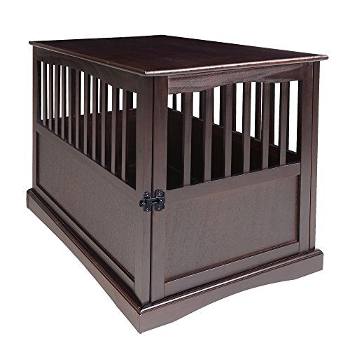 Casual Home Wooden Large Pet Crate, End Table, Espresso, 24 x 36.5 x 29.5 in Casual Home