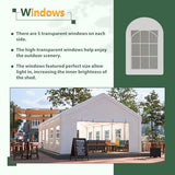 16' x 32' Party Tent with Removable Sidewalls & Alloy Steel Frame, Commercial Waterproof Outdoor Canopy Gazebo with 3 Storage Bags for Weddings, BBQ, Camping Rueekfil