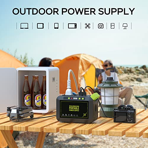 MARBERO Portable Power Station 88Wh Camping Lithium Battery Solar Generator Fast Charging with AC Outlet 120W Peak Power Bank(Solar Panel Optional) for Home Backup Outdoor Emergency RV Van Hu - WoodArtSupply