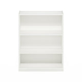 Furinno GEHRY Book Shelf, 3-Tier Bookshelf, Bookcase with Adjustable Shelves, 11.6 x 24.8 x 31.6, for Living Room, Bedroom, Home Office, White Furinno