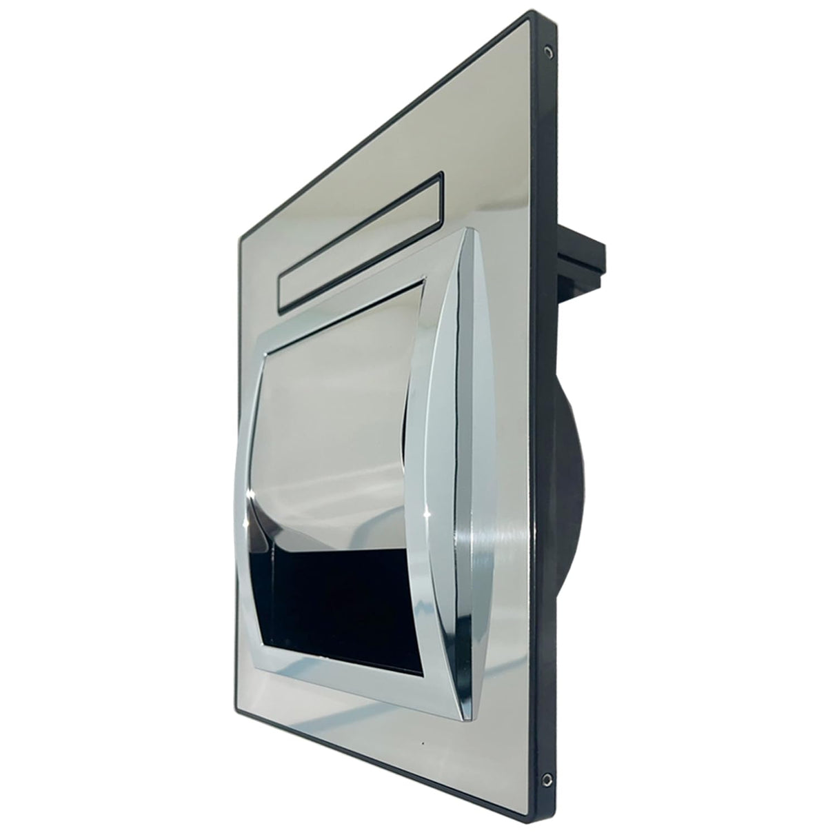 KAISERAUM Recessed Toilet Paper Holder with Pop-Out Shelf, Tissue Paper Roll Holder with Anti-Drop Phone Tray, SUS304 Stainless Steel, Chrome, GP-014TC, Max Toilet Paper Roll Size (4.13x5.5 inches) KR KAISERAUM