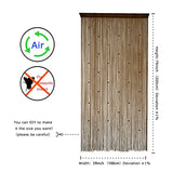 YaoYue Beaded Curtain Door String Curtains for Doorway Tassels Beads Hanging Fringe Hippie Room Divider Window Hallway Entrance Wall Closet Bedroom Privacy Decor (39×79in/100×200cm, Coffee) YaoYue