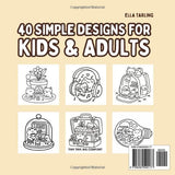 Little Comfy – A Cute & Cozy Coloring Book for Kids & Adults: 40 Bold & Easy Designs with Frogs, Tiny Worlds & Relaxing Scenes – Perfect for Stress Relief & Fun WoodArtSupply
