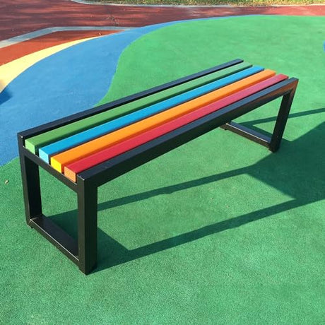 JHKJDS Garden Bench Park Bench Garden Benches, 2-Person Solid Wood Bench with Seat, Outdoor Backless Bench, Outdoor Bench for Park Garden,Patio and Lounge, Patio Bench (Black 100cm/39in) JHKJDS