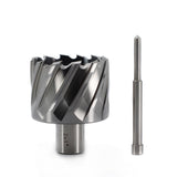 OSCARBIDE Annular Cutter 2 inch Cutting Diameter,1 inch Depth of Cut,3/4 inch Weldon Shank 2 Flat Mag Drill Bit with Pilot Pin for Magnetic Drill Press,1 Piece OSCARBIDE