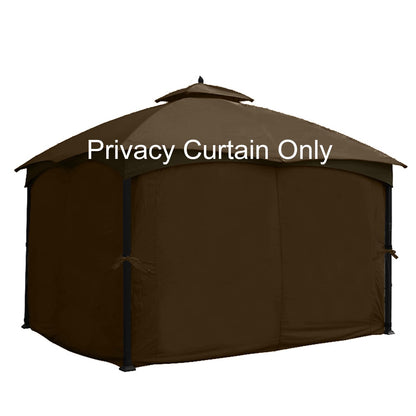 10' x 12' Gazebo Privacy Curtain Set for #GF-12S004B-1 by ABCCANOPY Brown