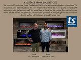 Touchstone Smart Electric Fireplace-The Sideline 36" Wide-in Wall Recessed - 30 Realistic Ember Color/Flame Options - 1,500W Heater w/Thermostat - Log & Crystal Hearth Options - Alexa/WiFi Enabled Touchstone