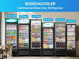 BODEGACOOLER Beverage Refrigerator and Cooler, 10.2 Cu.Ft Commercial Beverage Refrigerator, Commercial Merchandiser Refrigerator For Drinks, Commercial Display Refrigerator with Glass Door Fridge. BODEGA