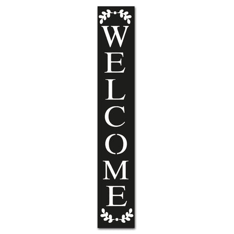 Sokomurg (48in*8in) Welcome Signs Vertical for Front Porch Standing Hanging Large Wooden Welcome Sign for Front Door Home Decoration Classroom Door Farmhouse Decor Outdoor Indoor (20221006aa003) Sokomurg