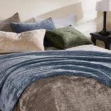 WDCOZY Velvet Twin Size Quilt Set - Beige Striped Pick Stitch Soft Lightweight Bedspread, Neutral Channel Farmhouse Country Rustic Coverlet, Modern Bedding Warm Thin Comforter, 3 Pieces WDCOZY