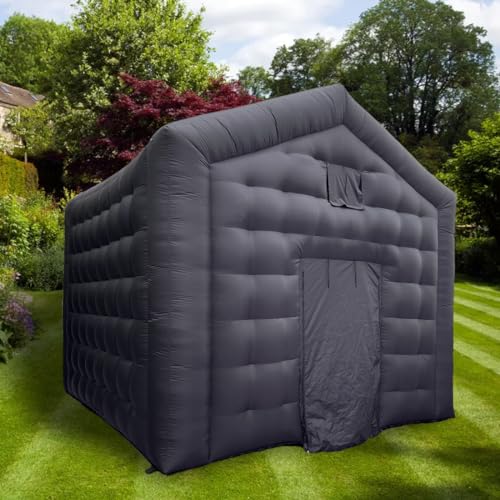 Black Inflatable Cube Wedding Tent Square Gazebo Event Room Big Mobile Portable Night Club Party Pavilion for Backyard/Outdoor Events(15ftx15ft) Vinfgoes