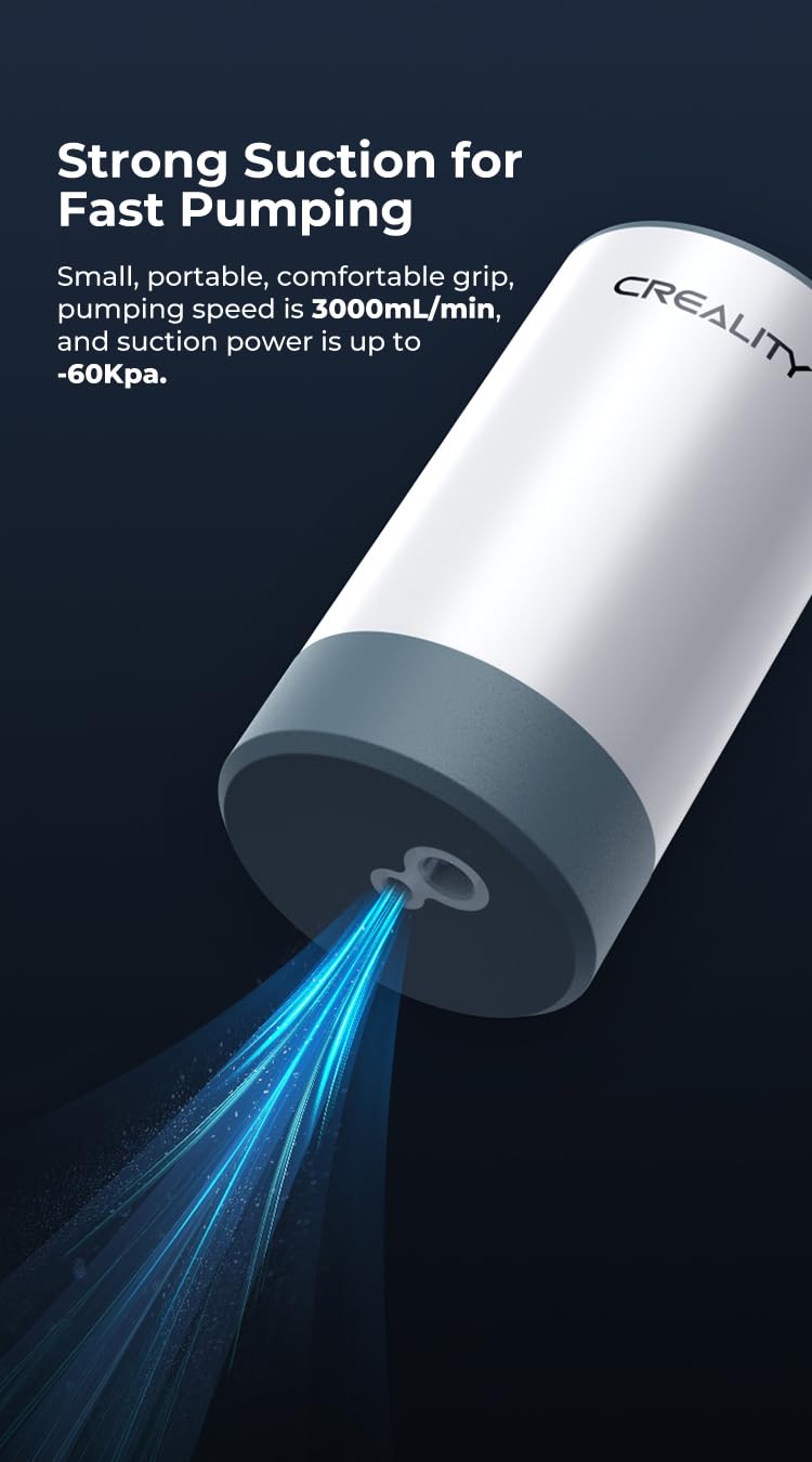 Creality Upgraded 3D Printer Filament Storage Bag Kit Prevent and Monitor Moisture PLA Storage Dry Bags (8 x Vacuum Sealed Bags,1 x Electric Vacuum Pump, 8 x Desiccant), 40x40cm Lokkr