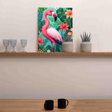 Pink Flamingo DIY Painting by Numbers Kits for Adults Beginner,Lovely Flamingo Painting Art Paint by Number on Canvas Easy to Paint for Beginner for Home Decor Without Frame Spring Decor 16''X20'' Tucocoo