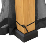 Sunjoy Universal Mosquito Netting for 12 20 ft. Gazebos, Black Sunjoy
