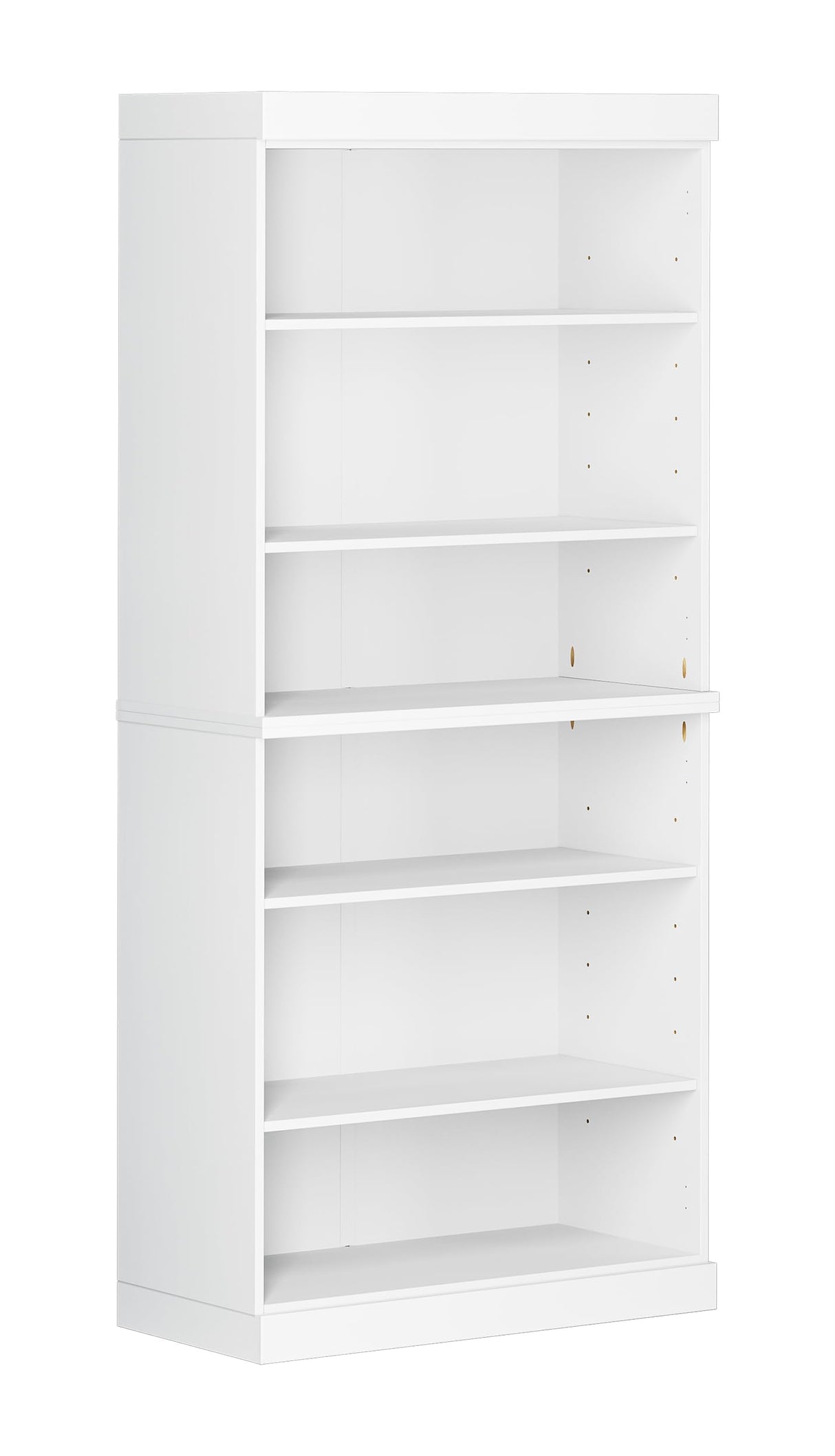 Palace Imports 100% Solid Wood 6-Shelf Bookcase w/ 4 Glass Doors, White, 32" w x 72" h, Renewable Eco-Friendly Wood, Made in Brazil Palace Imports