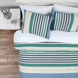 Nautica - Twin Comforter Set, Reversible Cotton Bedding with Matching Sham, Medium Weight for Year Round Use, Dorm Essentials, Oeko-Tex Certified (Dover Blue) Nautica
