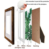 8x10 Picture Frame Brown Set of 6, Display Pictures 5x7 With mat or 8x10 Without Mat SESEAT