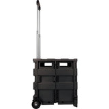 Office Depot Mobile Folding Cart With Lid, 16in.H x 18in.W x 15in.D, Black, 50801 Office Depot
