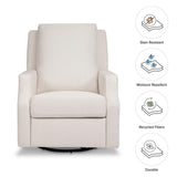 NAMESAKE Crewe Recliner and Swivel Glider, Performance Cream Eco-Weave NAMESAKE