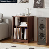 ChooChoo Record Player Stand, Vinyl Record Storage Cabinet, Turntable Stand Holds up to 160 Albums, Record Player Table Display Shelf for Living Room, Bedroom, Office, Walnut ChooChoo