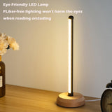 ANLAIBO Modern Led Wood Table Lamp, 3-Color Temperature Bedside Lamp,Bedroom Bedside Night Light, Dimmable Led Lighting, Creative Home Decor, Unique House warmging Gift ANLAIBO