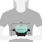 Elite Gourmet EWM380M Nonstick Fluffy Stuffed Waffle Maker, 1.5-Inch Jumbo Thick Waffles, Hash Browns, Keto, Snacks, Sandwich, Eggs, Easy to Clean, Mint Elite Gourmet