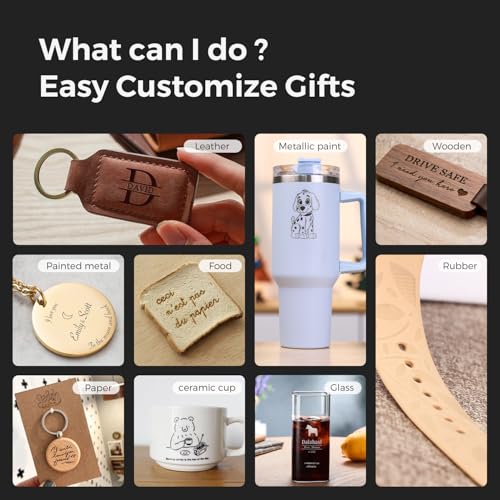 LONGER Ray5 mini 2.5W Laser Engraver with Rotary Roller, 12000mm/min High-Speed Cutter for Wood, Metal, Acrylic, Leather, DIY CNC, 130x140mm Engraving Area, WiFi, Emergency Stop Safety Longer