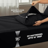 Utopia Bedding Twin Sheet Set – 3 Piece Bed Sheets for Twin Size Bed, Soft and Breathable Microfiber, Includes 1 Fitted Sheet, 1 Flat Sheet and 1 Pillowcase (Black) Utopia Bedding