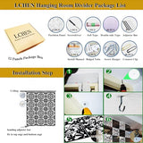 Lchen Hanging Room Divider Panel, 12 Pieces White Screen Panels Solid Board Cut Room Partition Home Decoration(Mixed,15.7"x15.7"x0.03") Lchen