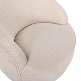 Roundhill Furniture Galleria 360 Swivel Teddy Sherpa Barrel Chair, Beige Roundhill Furniture