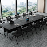 Folding Conference Table On Wheels, 10 Pack Modular Modern Conference Room Table 8-16 People Rolling Meeting Table for School Office (4, Black, 47.2" D X 23.6" W X 29.5" H) robwibw