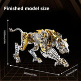Leopard 3D Metal Model Kit for Adults and Teens, 3D Metal Puzzle, DIY Metal Building Kit, Challenging Assembly Model, Brain Teaser Challenge, Desktop Decor, Collectible Gift for Men