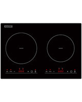 Empava IDC12B2 Horizontal Electric Stove Induction Cooktop with 2 Burners in Black Vitro Ceramic Smooth Surface Glass 120V, 12 Inch Empava