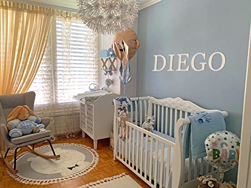 Custom Wood Name Sign, Nursery Decor, Wood Letter, Baby Name Sign（15"-58"）, Wall Art For Girl or Boy Room, Family Name Signs, Choice of Size & Fonts EXUNART